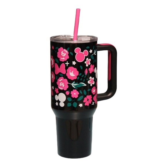 Mickey Minnie Floral‎ Black Tumbler 40OZ - Picture 2 of 4